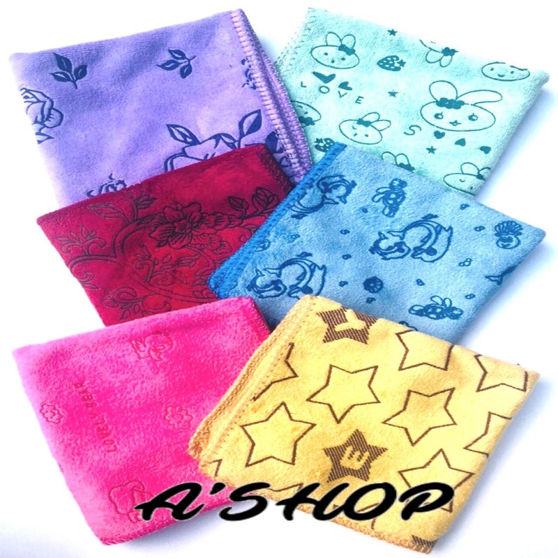 A'SHOP Women's Thick Soft Different Design Printed Hankies (Multicolour) - Pack of 6 - Image 1
