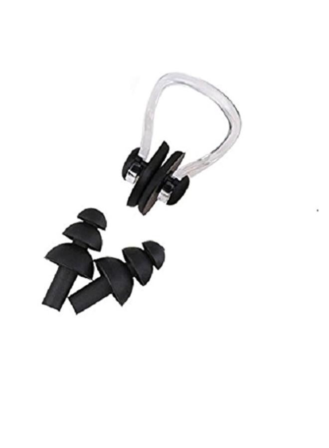 Silicone Soft Waterproof Swimming Study Nose Ear Plugs Tips Earbuds+Bo