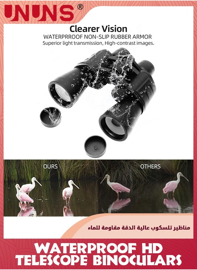 UNUNS - منظار عسكري 20x50 للبالغين والمراهقين، مناظير تكتيكية عالية القوة، مناظير احترافية عالية الدقة مقاومة للماء، مناظير تلسكوبية لمشاهدة الطيور والصيد ومراقبة النجوم وعلم الفلك والحفلات الرياضية - Image 1
