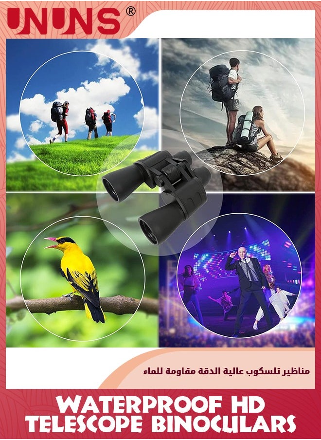 UNUNS - منظار عسكري 20x50 للبالغين والمراهقين، مناظير تكتيكية عالية القوة، مناظير احترافية عالية الدقة مقاومة للماء، مناظير تلسكوبية لمشاهدة الطيور والصيد ومراقبة النجوم وعلم الفلك والحفلات الرياضية - Image 1