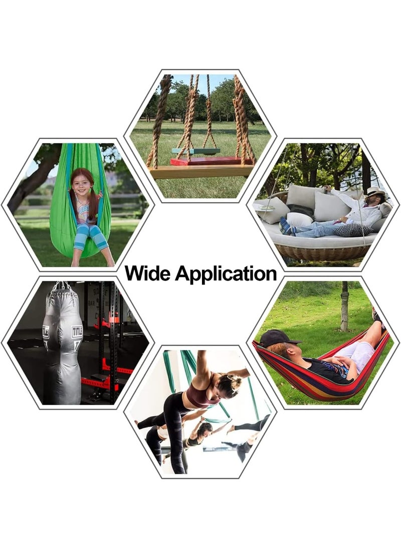 Soofam Hammock Hanging Kit Heavy Duty Stainless Steel Hanging Kit 360°Rotate Heavy Bag Hanger 1200 lb Capacity Antirust Stainless Steel Suspension Hooks for Hammock Chair Pod Yoga Swing(2 Pcs) - Image 5