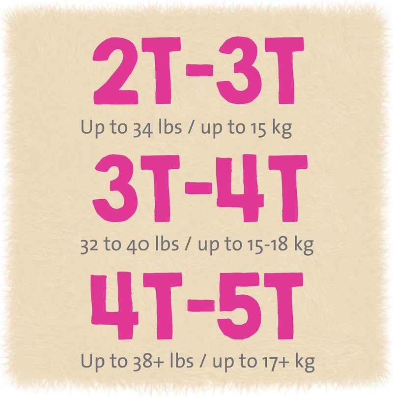 Cuties Cutie Girls 4T5T Refastenable Potty Training Pants Hypoallergenic with Skin Smart 76 Count - Image 2