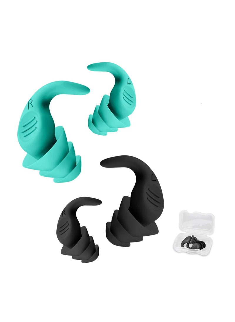 Soundproof Earplugs, Ear Plugs for Sleeping, Reusable Silent Anti-Noise dormitory nap, with 40dB Highest NRR Airplanes Swimming Concerts Travel (2 Pairs) - Image 1
