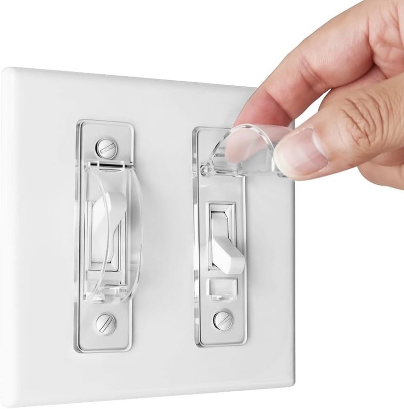 ILIVABLE Light Switch Cover, Child Proof Light Switch Guard Protects Your Lights from being Accidentally Turned On or Off by Children and Adults (Clear, 1 Pack) - Image 1