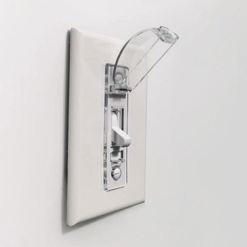 ILIVABLE Light Switch Cover, Child Proof Light Switch Guard Protects Your Lights from being Accidentally Turned On or Off by Children and Adults (Clear, 1 Pack) - Image 3