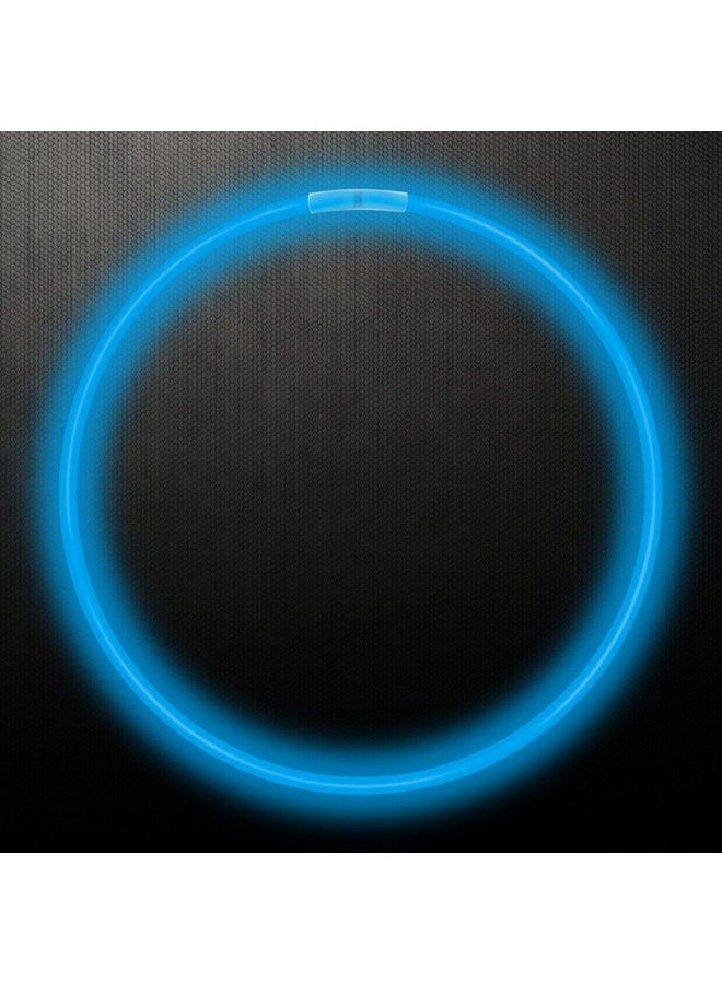 Windy City Novelties 50 Pack 22 Inch Blue Glow Stick Necklaces ; In Bulk ; New Year’S Eve Party Supplies Glow Party Favors Raves Edm Concerts Glow Party Glow Jewelry (Blue)  - Image 2