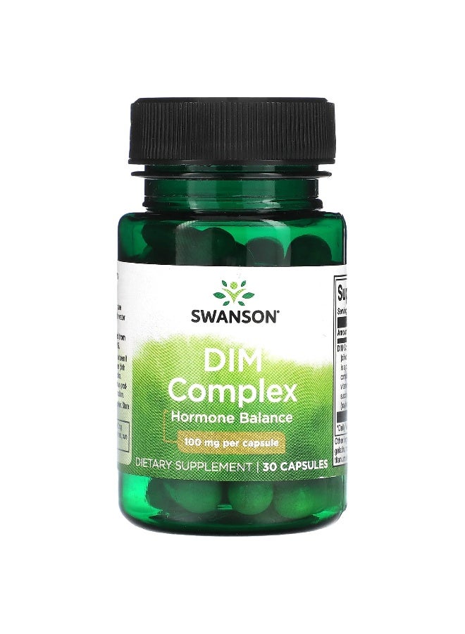 Swanson, DIM Complex, 100 mg, 30 Capsules (Packaging may vary) - Image 1