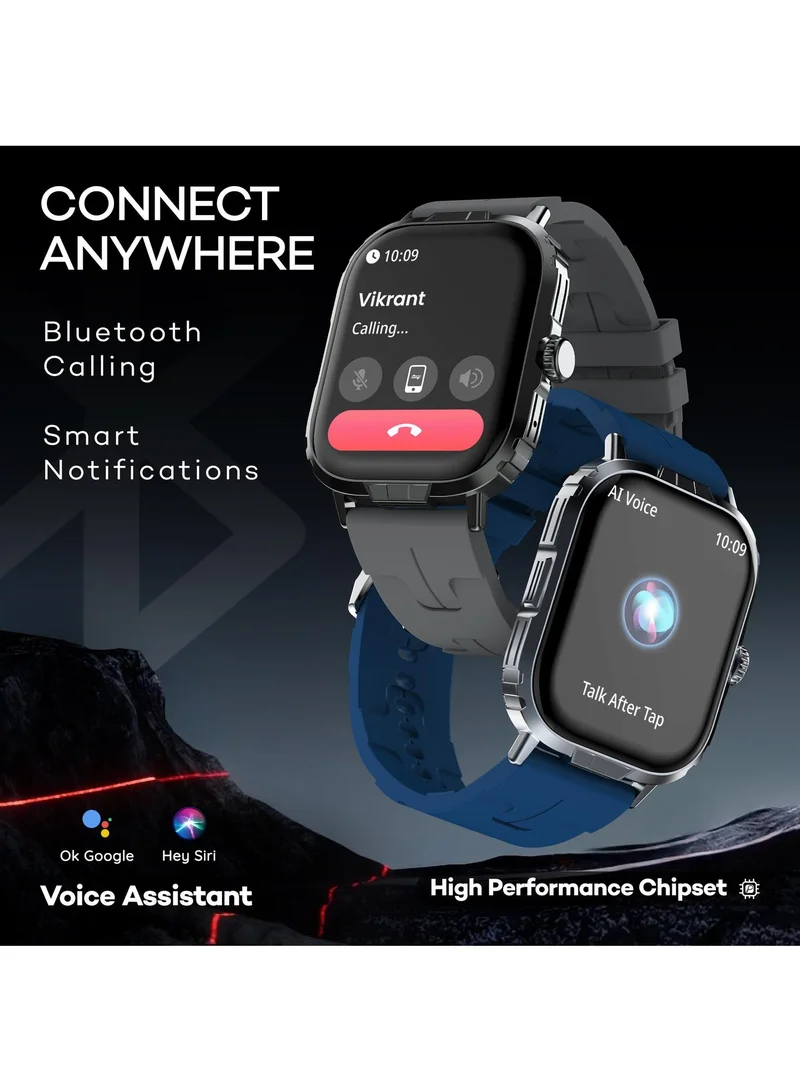 Pebble Nomad Pro 1.99” True HD Display, BT Calling, Health Suite, DIY Watch Faces, Rotating Crown, Multiple Sports Modes, Rugged Built, Alarm & Notification Smartwatch