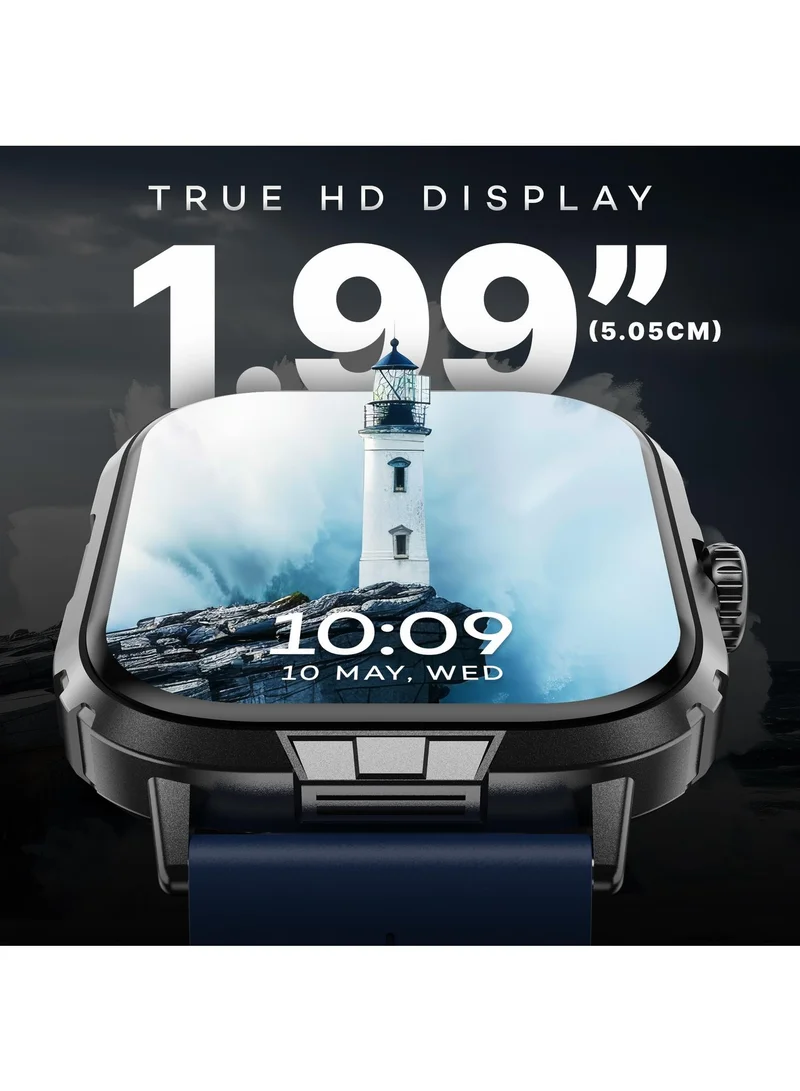 Pebble Nomad Pro 1.99” True HD Display, BT Calling, Health Suite, DIY Watch Faces, Rotating Crown, Multiple Sports Modes, Rugged Built, Alarm & Notification Smartwatch