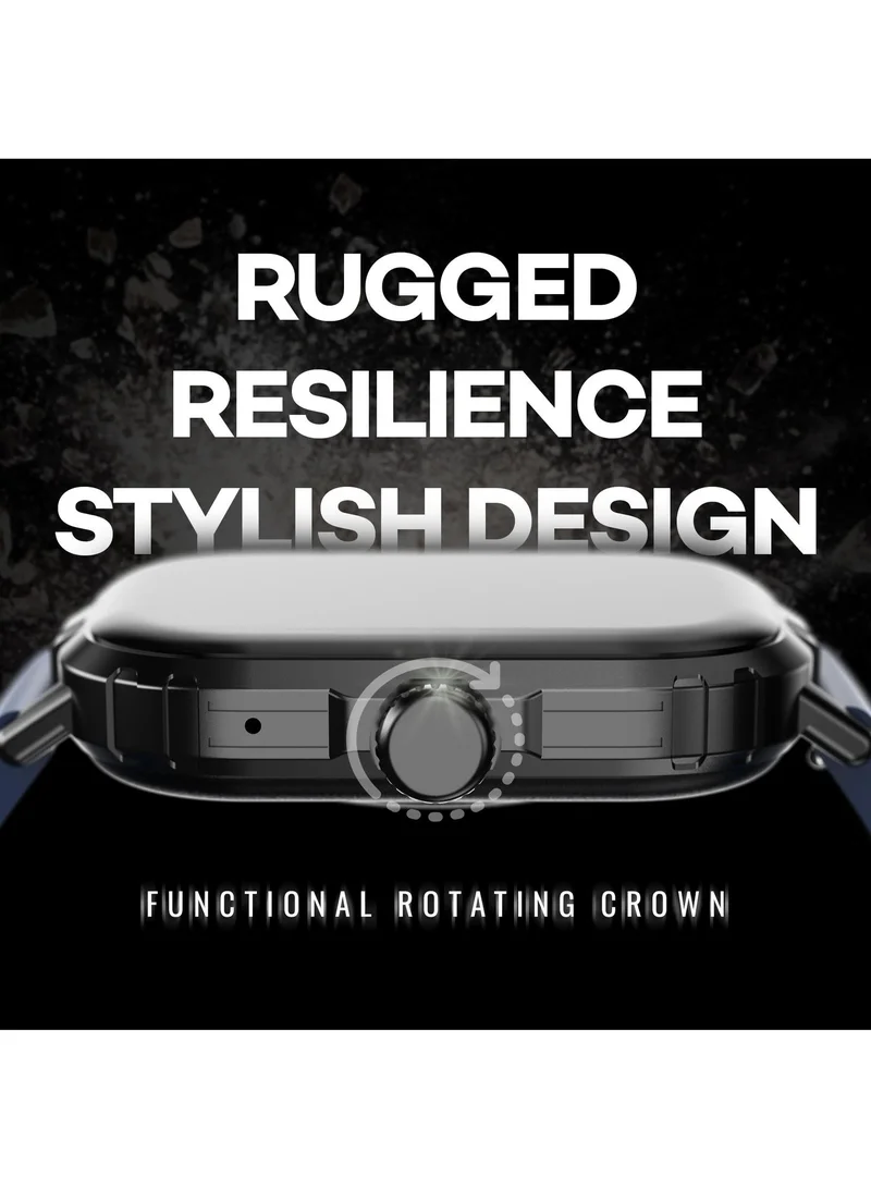 Pebble Nomad Pro 1.99” True HD Display, BT Calling, Health Suite, DIY Watch Faces, Rotating Crown, Multiple Sports Modes, Rugged Built, Alarm & Notification Smartwatch