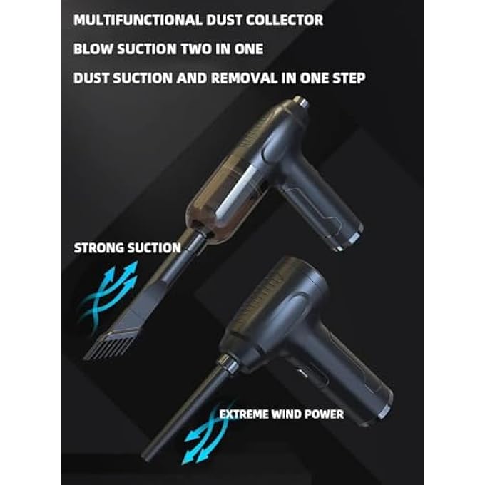 2 IN 1 DUST BLOWER CAR MOUNTED DUST BLOWER CAR AND HOME DUAL PURPOSE VACUUM CLEANER MULTIFUNCTIONAL DAILY HOME WIRELESS - Image 2