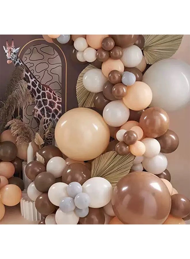 140-pcs Brown Grey Latex Balloon Arch Garland Set,Perfect for Graduation Baby Shower Wedding Birthday Bachelorette Party Backdrop Decoration,Suitable for Indoor and Outdoor - Image 3