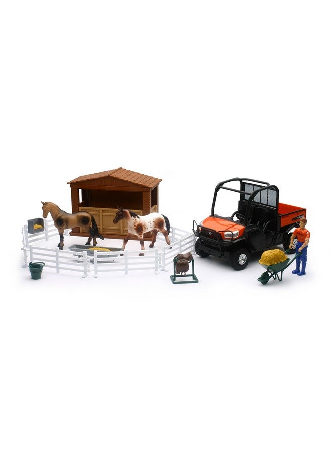 NewRay Kubota Horse Corral & RTV 1120D Playset - Image 1