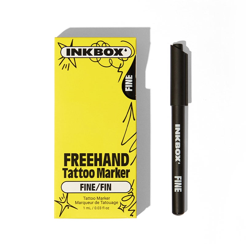 inkbox inkbox Freehand Tattoo Marker  Fine Tip Lasts up to 10 days For All Skin Tones WaterResistant CrueltyFree  Vegan  LongLasting Temporary Tattoo Pen All Artists Skill Levels 1 Count 