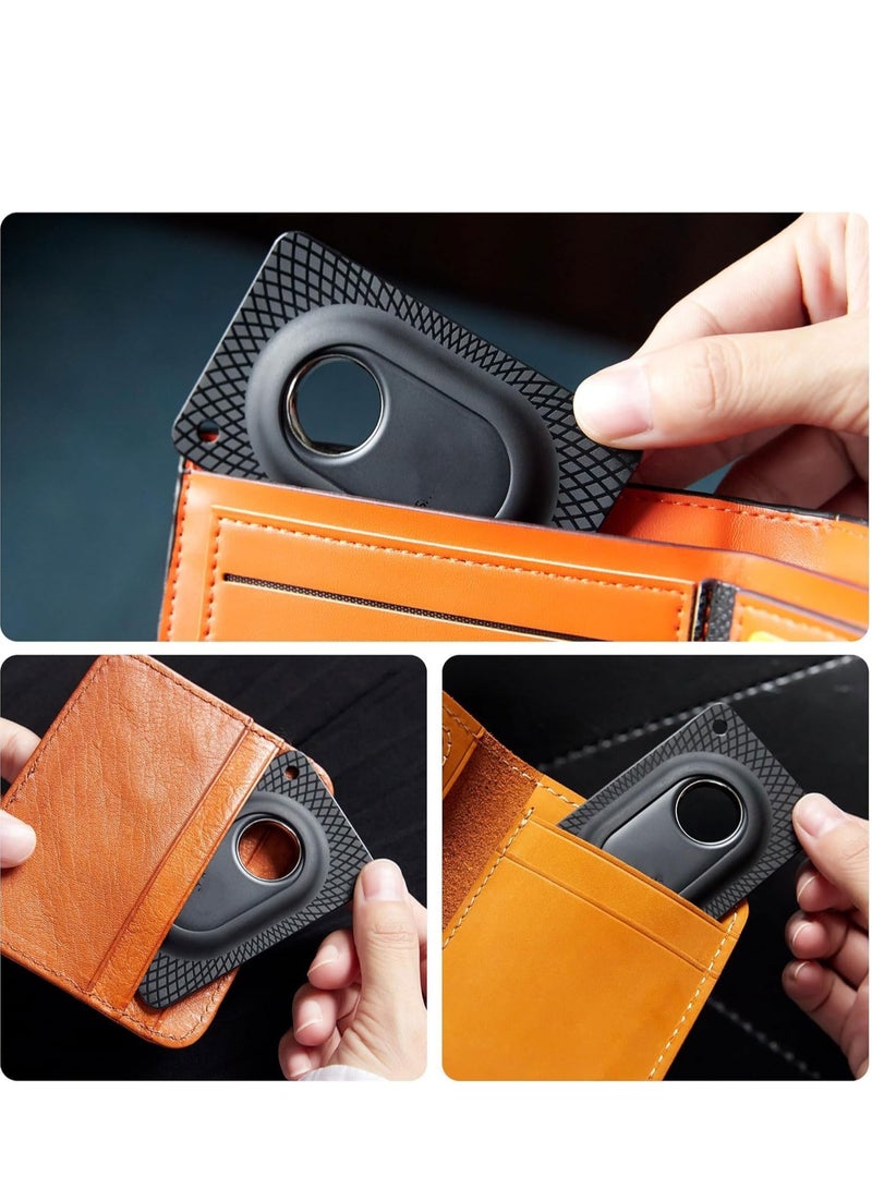 SYOSI Card Case for Samsung SmartTag2, 2 Pack Ultra Thin Card Case for SmartTag2, All-Round Soft Silicone Case Protection, Soft TPU Card Holder for Purse, Handbag, Backpack Wallet, Clutch (Black+White)  - Image 2