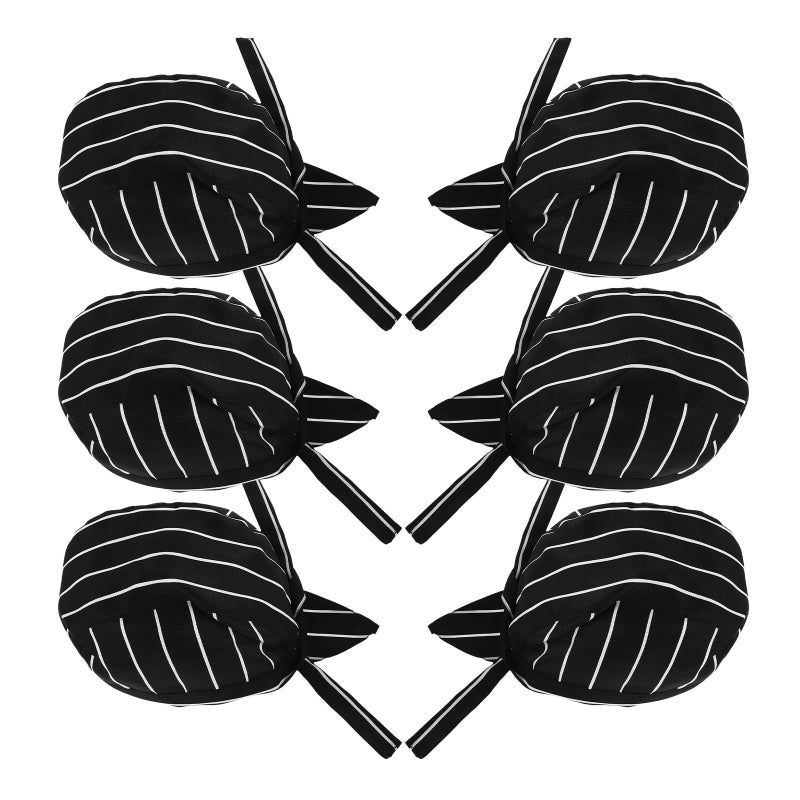 6pcs Japanese Chef Hat With Tails Unisex Pirate Wrap Quick-Dry Kitchen Cooking Cap For Restaurants And Food Service - Image 3