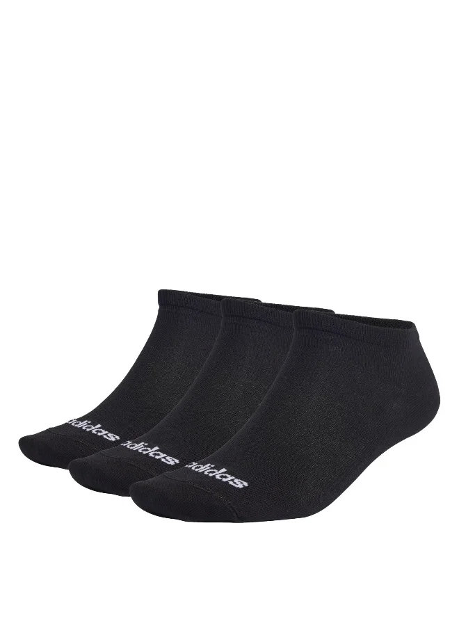Adidas T Lin Low 3P Black Training Socks For Unisex 10K - 11.5K