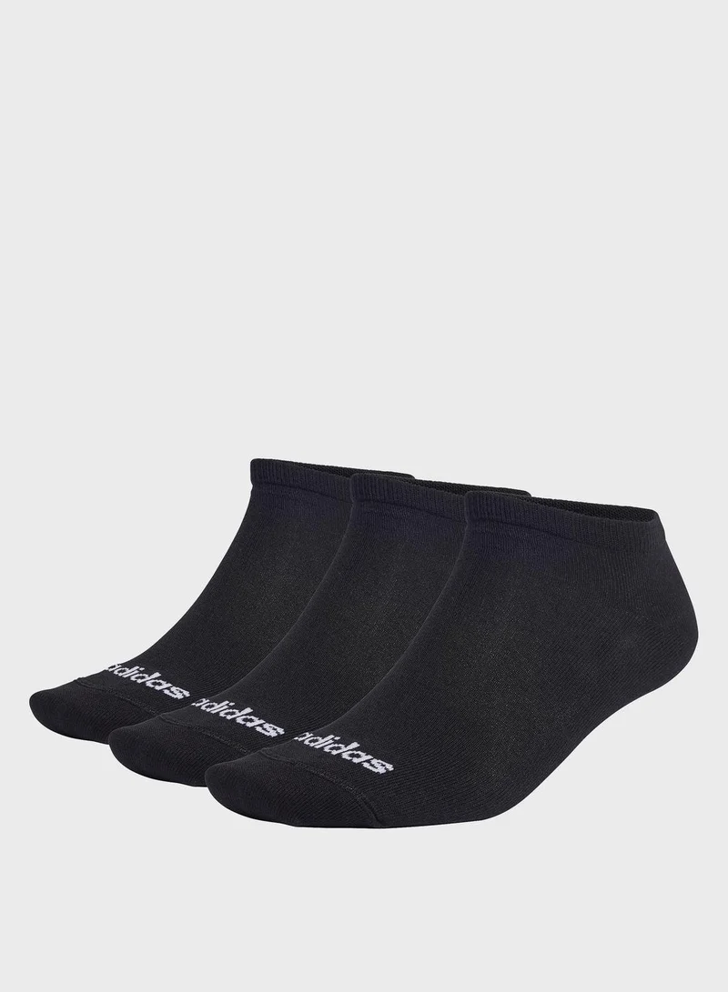 Adidas Adidas T Lin Low 3P U Black Not Sports Specific Socks For Men & Women