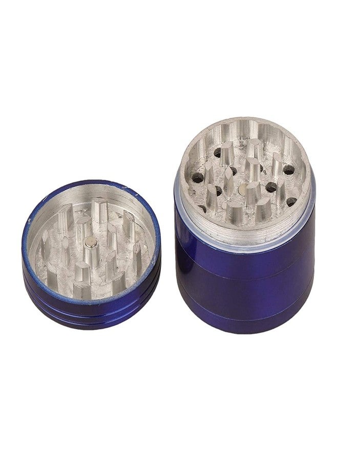 Turtuls Group Classic Metallic Herb Crusher, Grinder Medium with Honey Dust Filter with 4 Part (Blue, 42MM) - Image 4