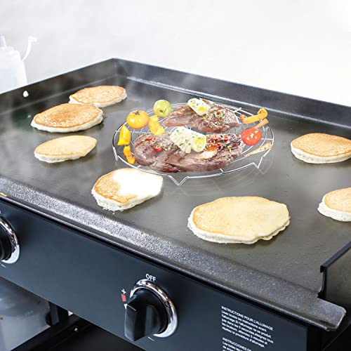 MixRBBQ 2-Pack Griddle Warming Rack for Blackstone Griddle, Universal Warmer Cooling Rack for Weber Chargriller Tabletop Flattop Griddle, Outdoor BBQ Cooking Accessories 12Inch - Image 2