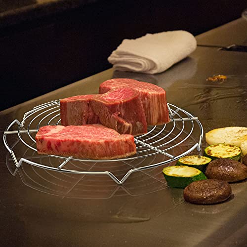 MixRBBQ 2-Pack Griddle Warming Rack for Blackstone Griddle, Universal Warmer Cooling Rack for Weber Chargriller Tabletop Flattop Griddle, Outdoor BBQ Cooking Accessories 12Inch - Image 3