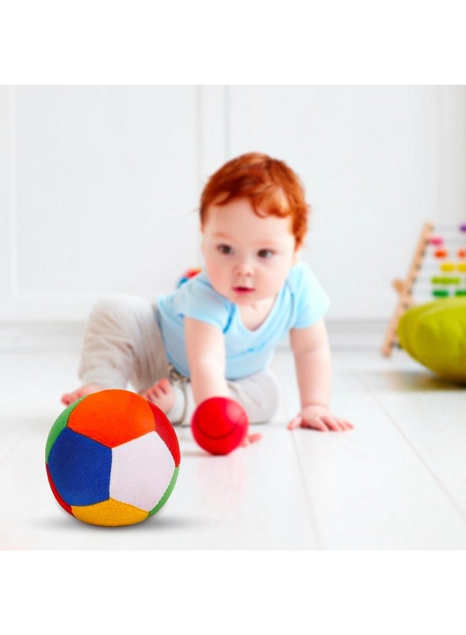 EITHEO Plush Soft Toy Ball for Baby and Kids - Super Soft Ball for Safe and Joyful Play(12cm)(Multicoloured) - Image 2