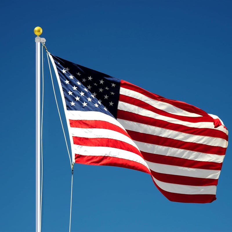 NQ Flag Pole Ball Topper Ornament - Flagpole Top Replacement, Aluminum Anodized Finish - 1/2"-13UNC Threading Fit Most USA Flag Pole,Truck & Solar Light (3", Yellow) - Image 2