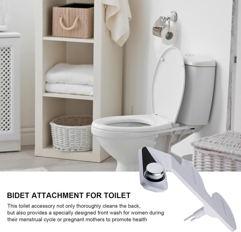 Crobat Bidet Toilet Seat Insert Bidet Accessory | Back Seat with Double Nozzle | Practical Toilet Water Sprayer for Pregnant Women - Image 2
