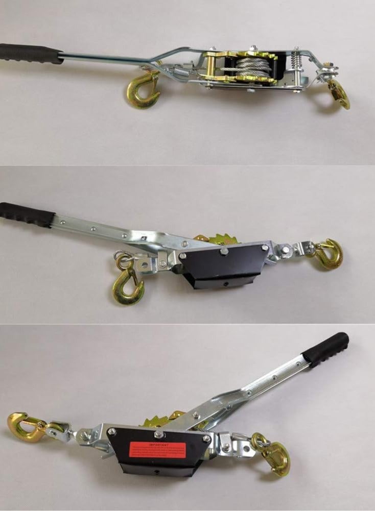 1 Ton Heavy-Duty Manual Cable Puller | Dual Gear Hand Winch Hoist with 1.5M Steel Cable & Hooks | Portable Ratchet Puller for Boat, Trailer, Car, Caravan & Farm Use - Image 5