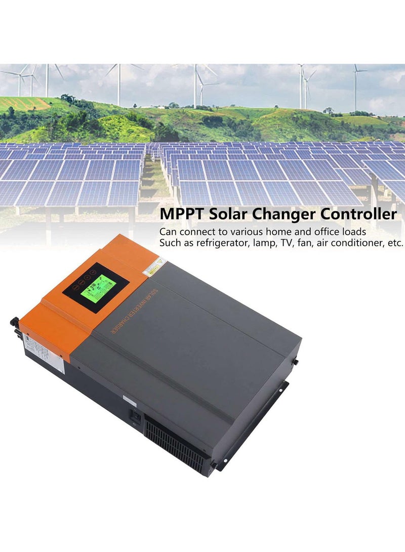GGOOT 3600W Solar Inverter Charger, Pure Sine Wave Inverter MPPT Photovoltaic Controller with RBG Light Solar Hybrid Charger Solar Power Inverter Battery Charger for Off-Grid Solar System, Home, RV - Image 2