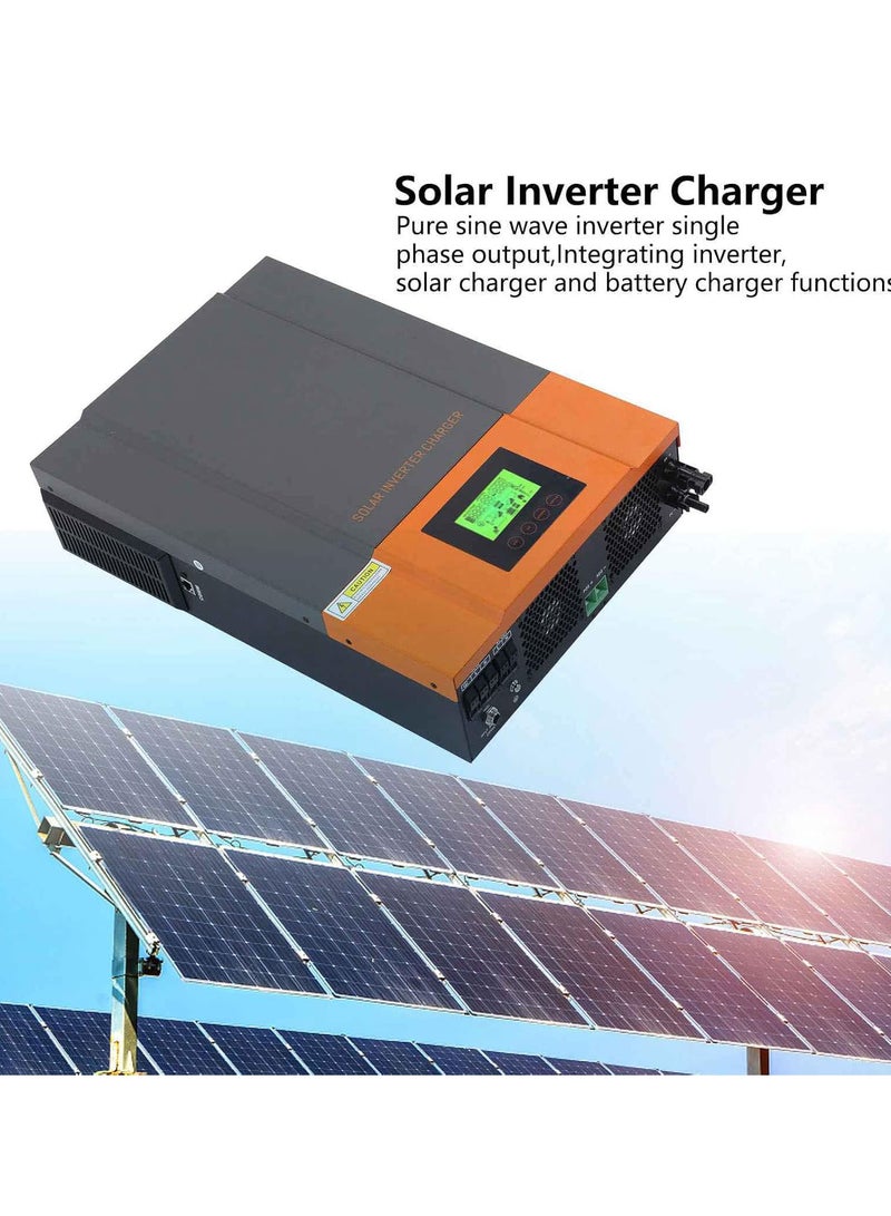 GGOOT 3600W Solar Inverter Charger, Pure Sine Wave Inverter MPPT Photovoltaic Controller with RBG Light Solar Hybrid Charger Solar Power Inverter Battery Charger for Off-Grid Solar System, Home, RV - Image 3