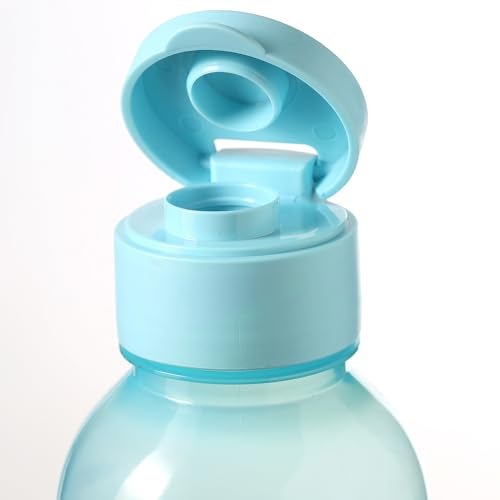 Gluman Plastic Spout-Lid Water Bottle Set of 3 | Anti Bacterial | 100% Food Grade | Dishwasher Safe | Freezer Safe | Recyclable (1100 ml Bottle) (Sky Blue) - Image 2
