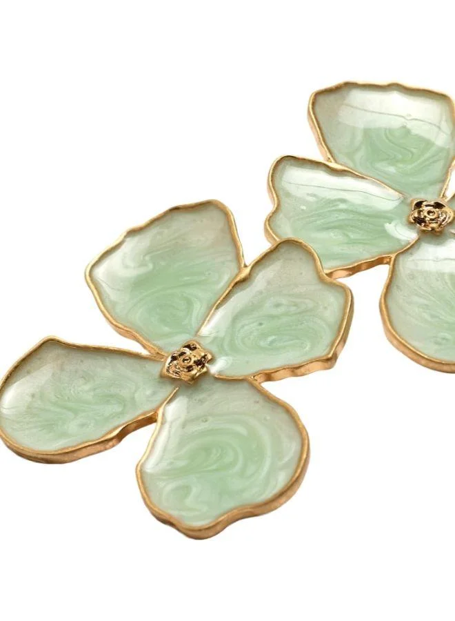 PARFOIS Maxi Flower Earrings With Enamel
