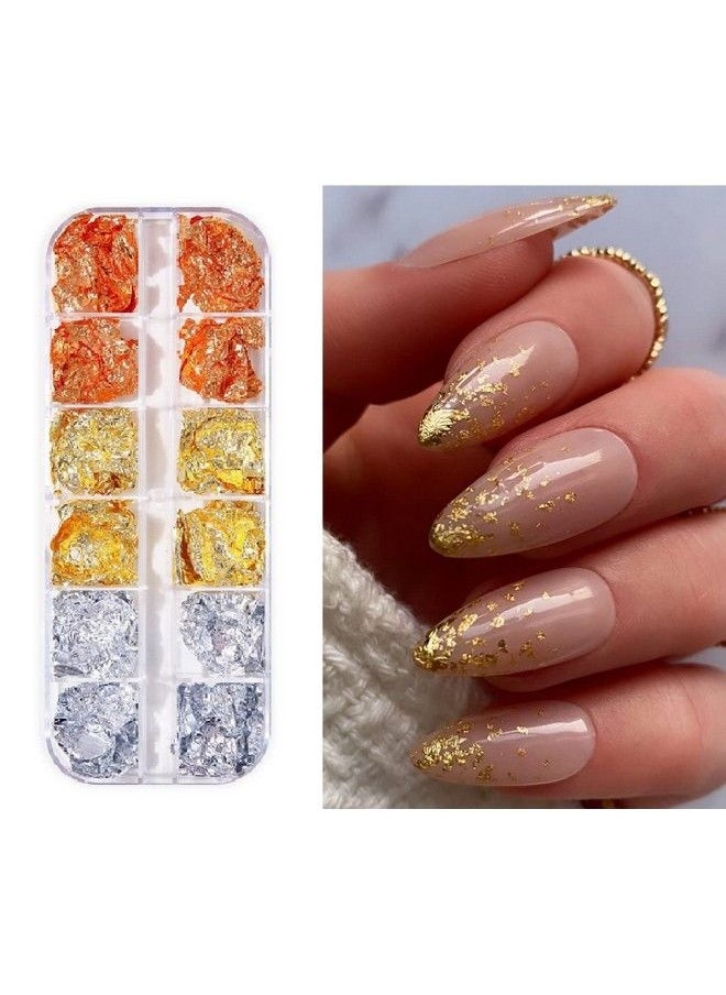 S.A.V.I 12 Grids Gold Silver Rose Gold Colors Nail Foil Manicure Decorations Diy Accessories Art For Women  - Image 1