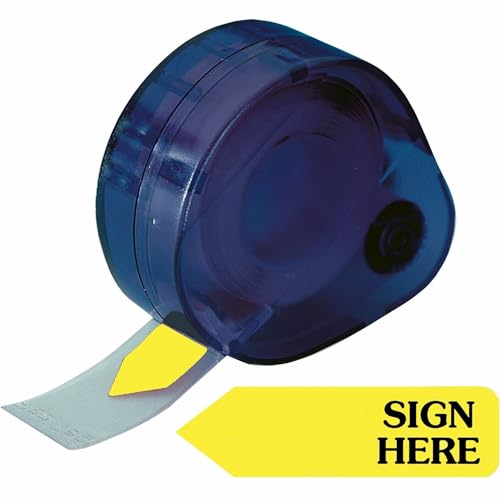 Redi-Tag Sign Here Printed Arrow Dispenser Flags, 120 Flags per Dispenser, 1-3/4 x 9/16 Inches, Yellow (81014) - Image 4