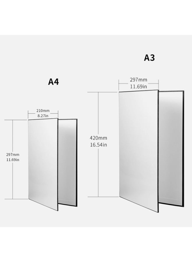 MK A3 Thickened Photography Cardboard Reflector Foldable Standing Photography Still Life Refill Board Gold And Silver Black And White Photography Props - Image 2