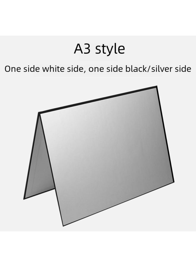 MK A3 Thickened Photography Cardboard Reflector Foldable Standing Photography Still Life Refill Board Gold And Silver Black And White Photography Props - Image 4