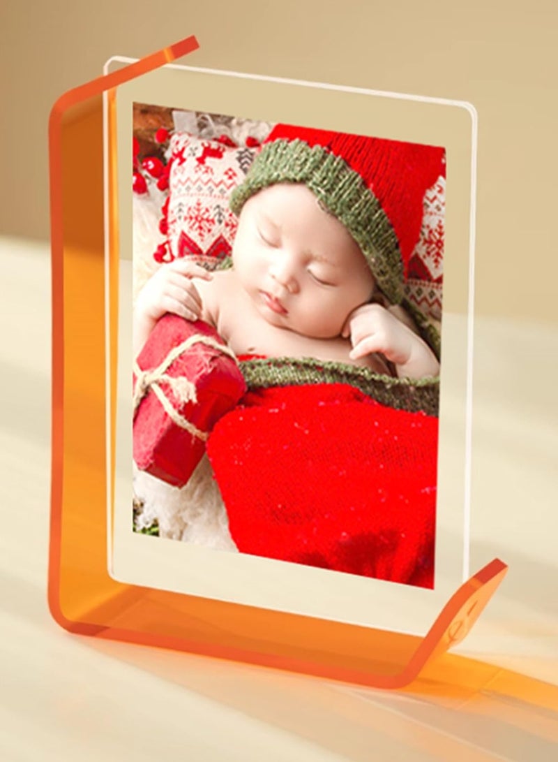 BenQuand 4''×6'' Picture Frames, Black Color Acrylic Photo Frames, Double-Sided Floating Stand with Horizontal and Vertical Orientation, Ideal Gift for Men and Women  - Image 4