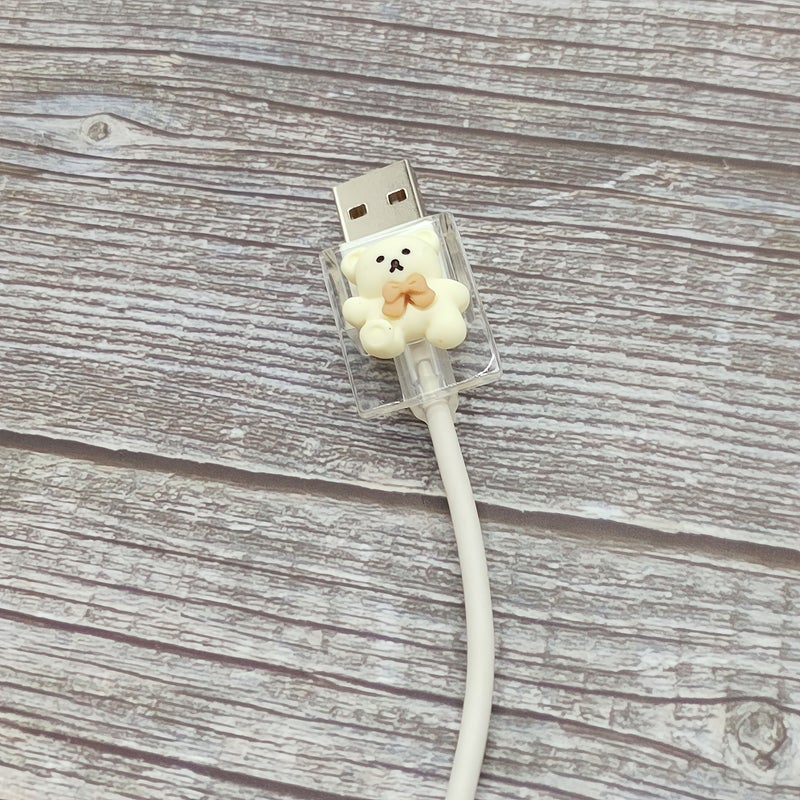 منظم كابلات بيج على شكل دب بقوس ثلاثي الأبعاد، مشبك مضاد للتشابك لواجهة USB - Image 2