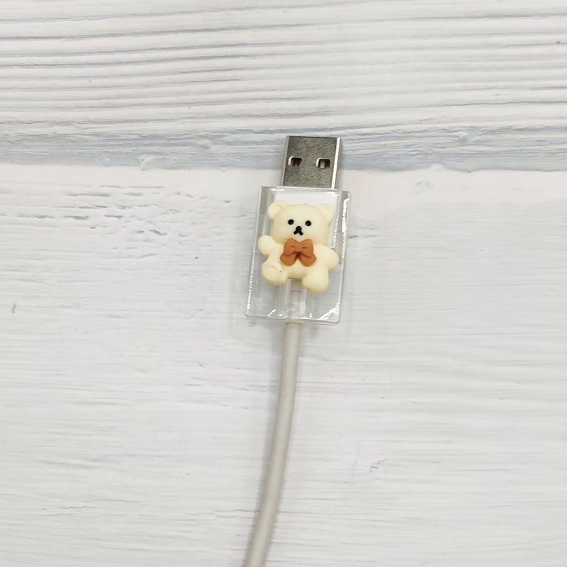 منظم كابلات بيج على شكل دب بقوس ثلاثي الأبعاد، مشبك مضاد للتشابك لواجهة USB - Image 4