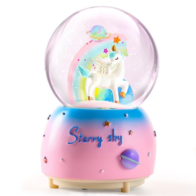 UNICORN SNOW GLOBE FOR KIDS SNOW GLOBE WITH MUSIC PERFECT UNICORN MUSIC BOX FOR GIRLS GRANDDAUGHTERS BABIES BIRTHDAY MANUAL SNOW DRIFT