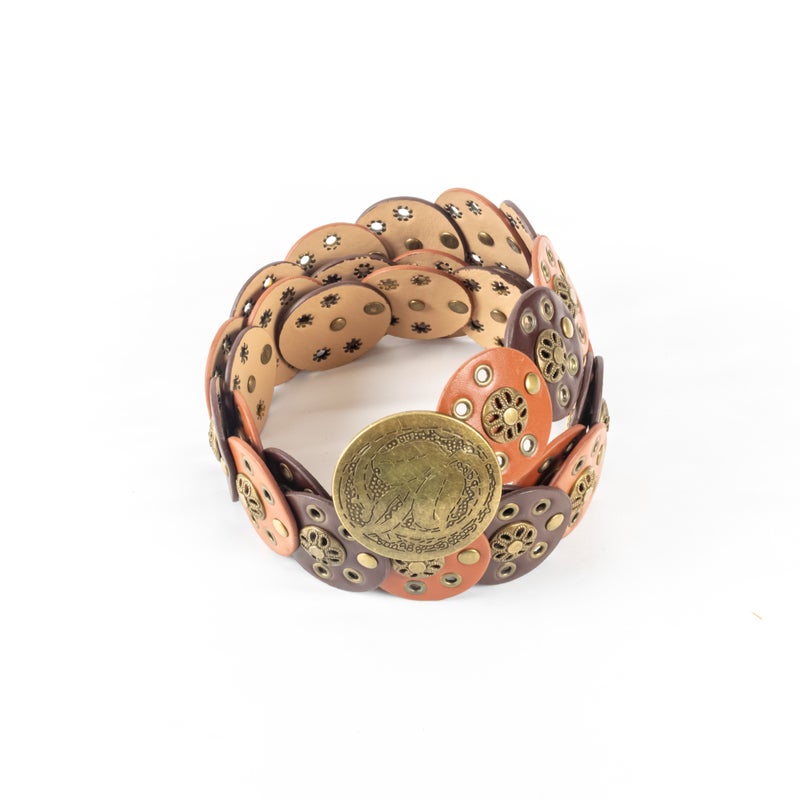 ذا بلاك بيرل اكسسوريز حزام جلد بني حريمي - Image 1