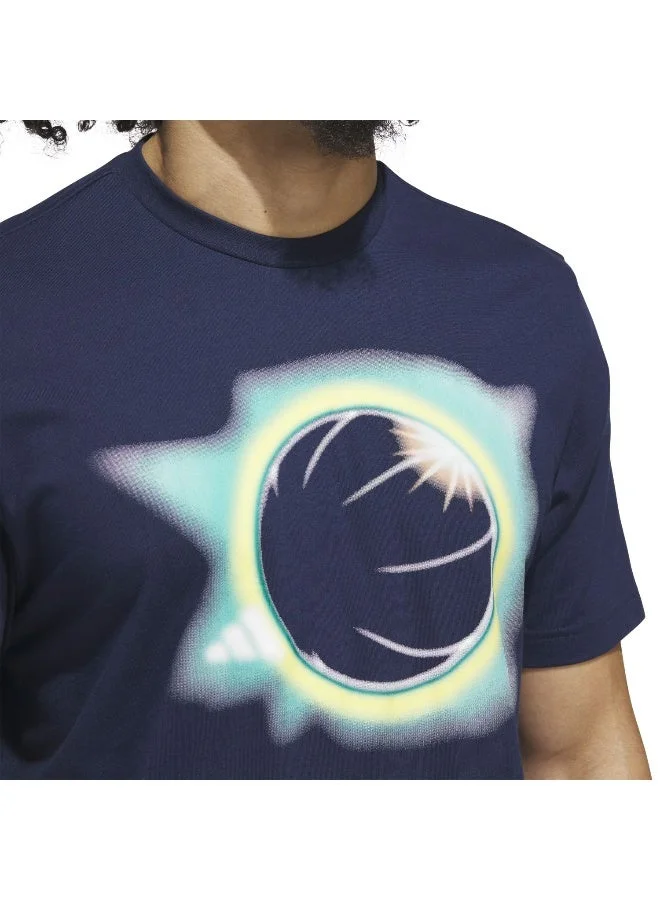 Adidas NINDIG Adidas Novelty Tee 3 Blue Graphic Tee (Short Sleeve) T-Shirts For Men for Men | Best Price UAE