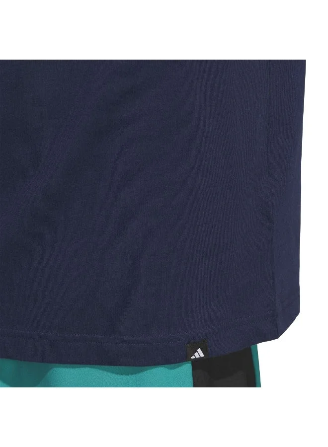 Adidas NINDIG Adidas Novelty Tee 3 Blue Graphic Tee (Short Sleeve) T-Shirts For Men for Men | Best Price UAE