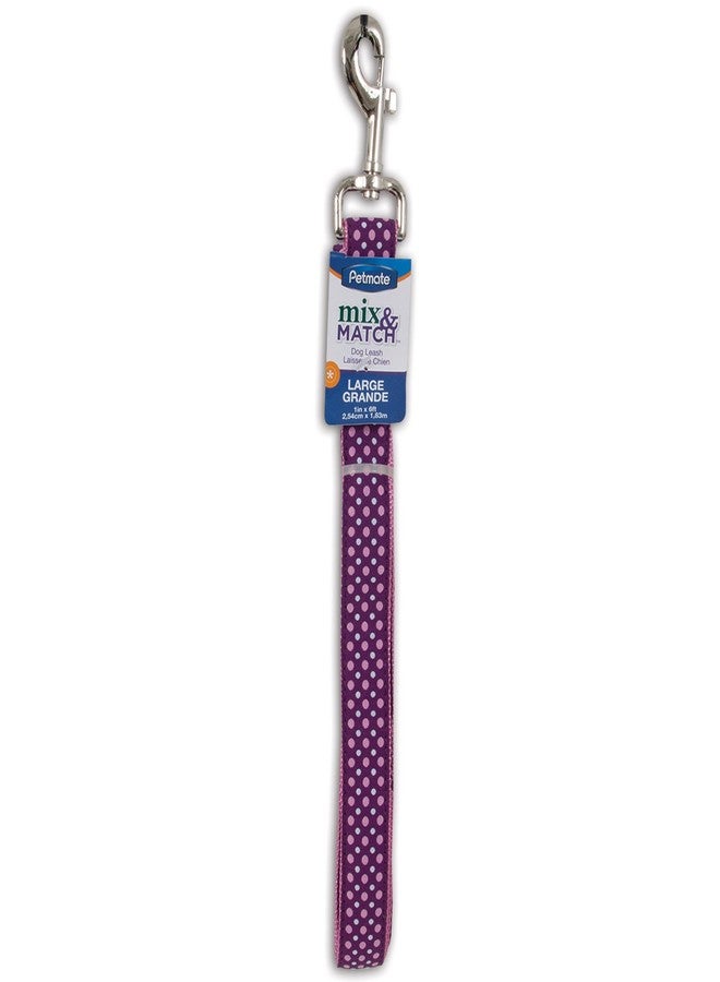 Doskocil Products Petmate M/M Dots Lead, Pink Dots, 1" x 6' - Image 2