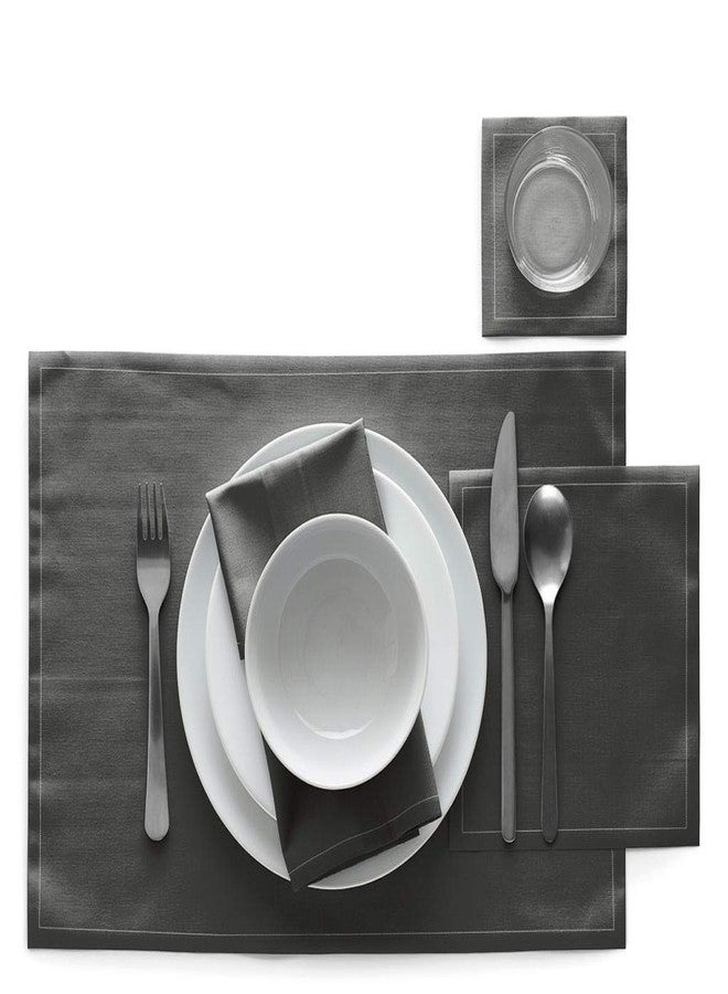 MY DRAP Cotton Luncheon Napkin - 2 Rolls of 25 Napkins per roll - Anthracite - Image 2