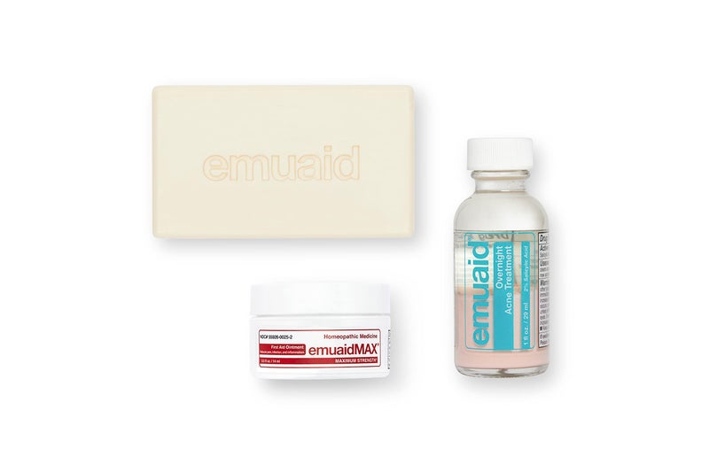 EMUAID Acne Erasing Trio - Therapeutic Moisture Bar, Overnight Acne Solution, EMUAIDMAX First Aid Ointment - Skincare Set Targets Cystic Acne, Clears Blackheads, Helps Improve Acne Scars & Blemishes - Image 2