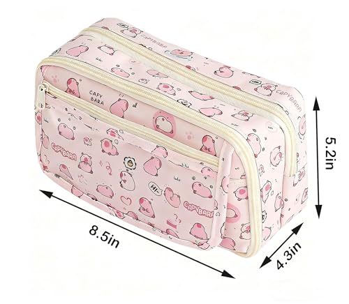 JUTOROSY Cute Capybara Pencil Case, 9-Layer Pencil Pouch, Kawaii Pen Case Large Capacity Stationery Bag for Girl Boy Cartoon School Supplies, Makeup Bag, Box Organizer for Office Desk Accessories - Image 2