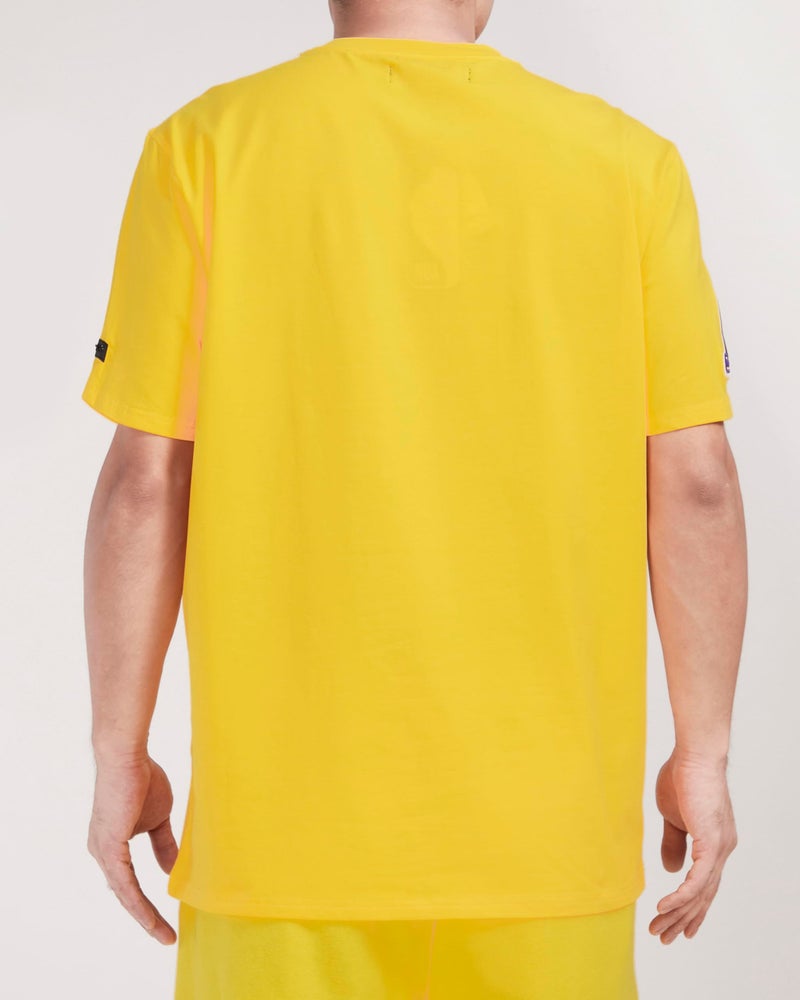 Pro Standard Mens NBA Los Angeles Lakers Old English Short Sleeve Tee Yellow L - Image 2