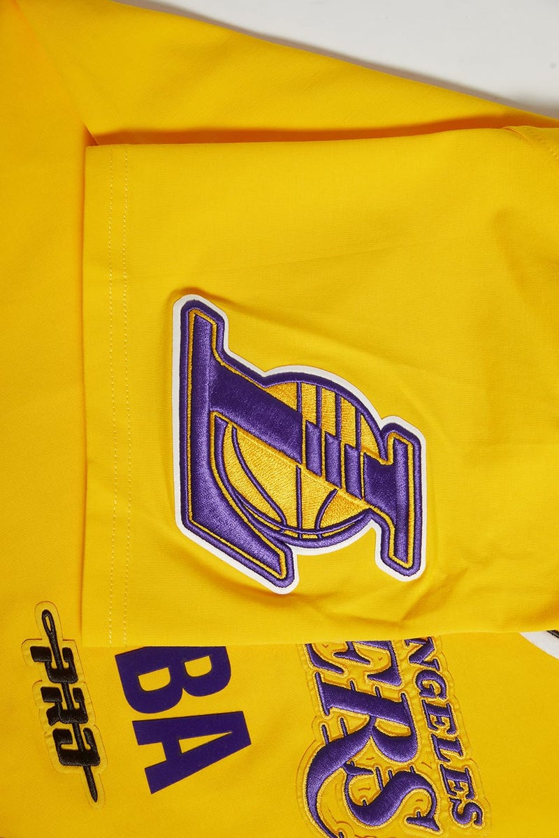 Pro Standard Mens NBA Los Angeles Lakers Old English Short Sleeve Tee Yellow L - Image 4